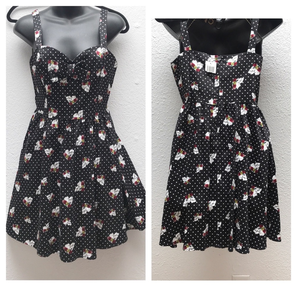 Hot Topic Skull & Roses Pinup Dress S